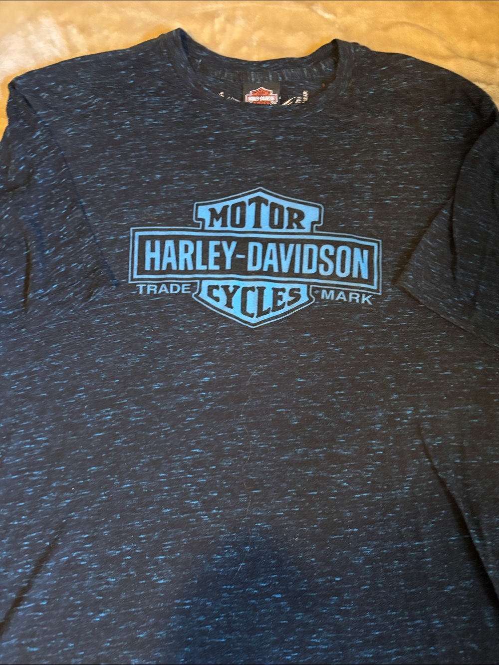 Harley-Davidson Black Heather T-Shirt with Blue Logo
